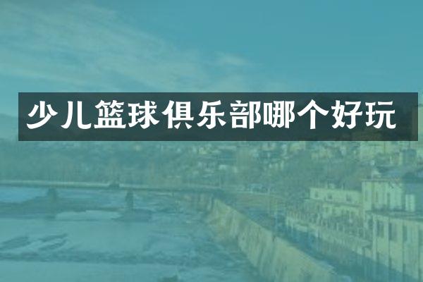 少儿篮球俱乐部哪个好玩