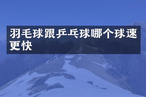 羽毛球跟乒乓球哪个球速更快