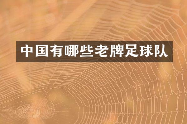 中国有哪些老牌足球队