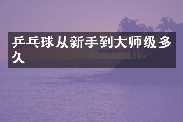 乒乓球从新手到大师级多久