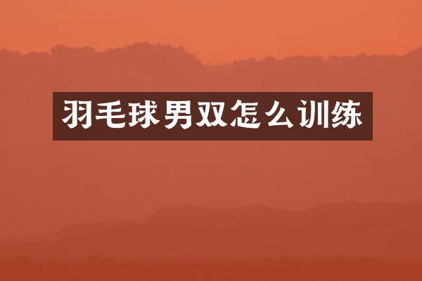 羽毛球男双怎么训练
