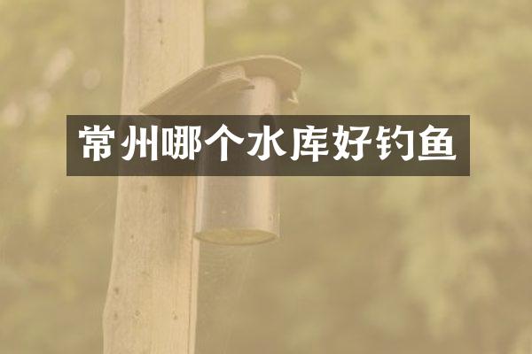 常州哪个水库好钓鱼