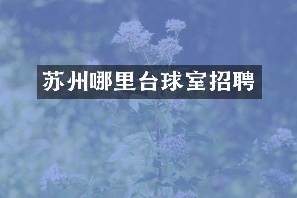苏州哪里台球室招聘