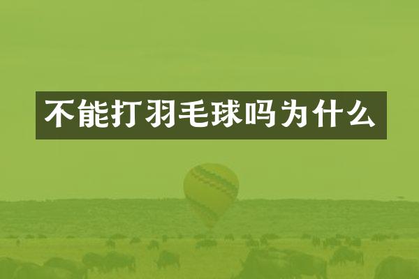不能打羽毛球吗为什么