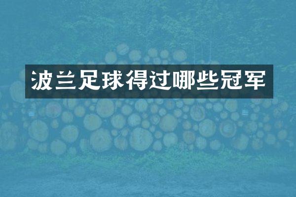 波兰足球得过哪些冠军