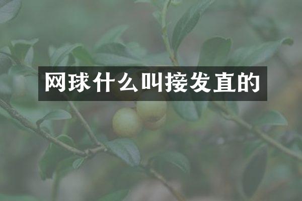 网球什么叫接发直的