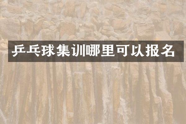 乒乓球集训哪里可以报名