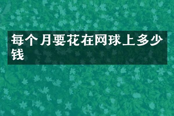 每个月要花在网球上多少钱