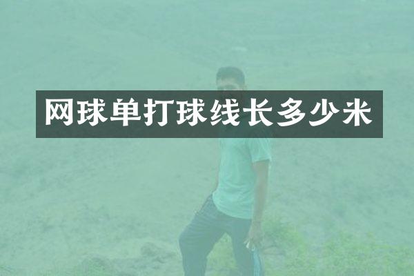 网球单打球线长多少米