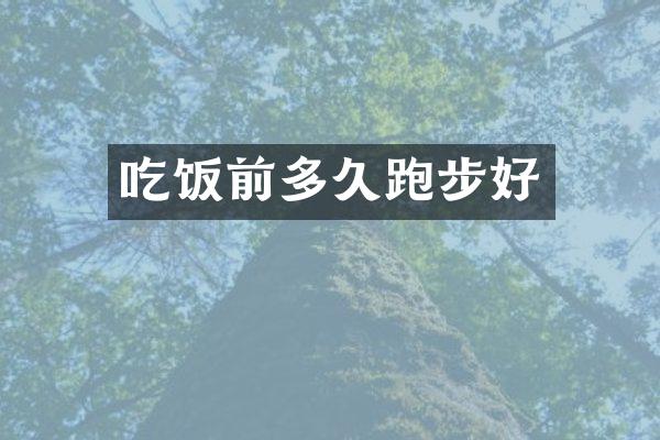 吃饭前多久跑步好