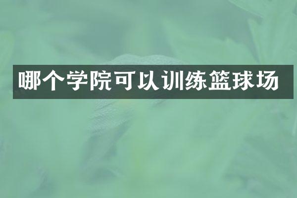 哪个学院可以训练篮球场