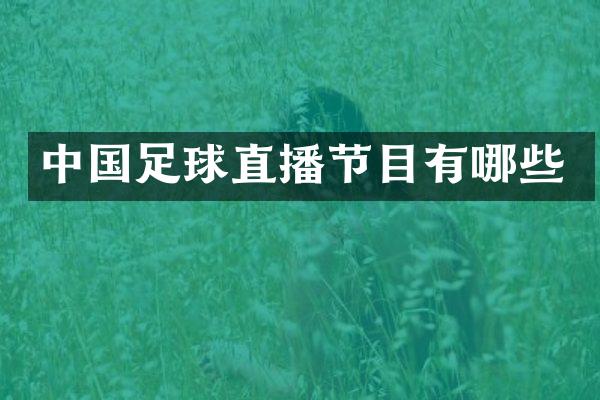 中国足球直播节目有哪些