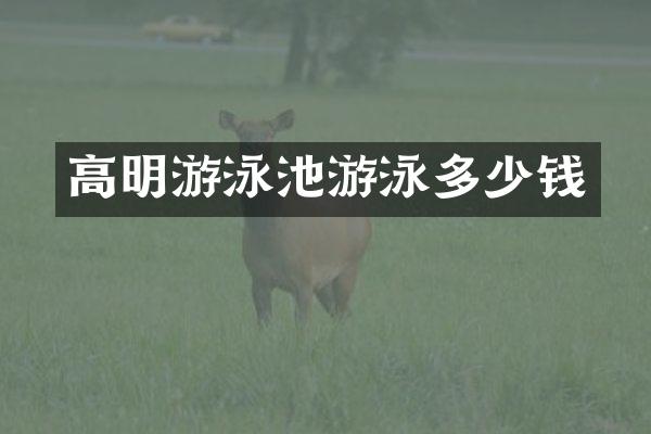 高明游泳池游泳多少钱