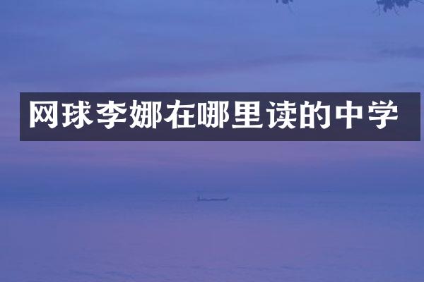 网球李娜在哪里读的中学