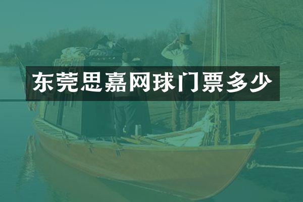东莞思嘉网球门票多少