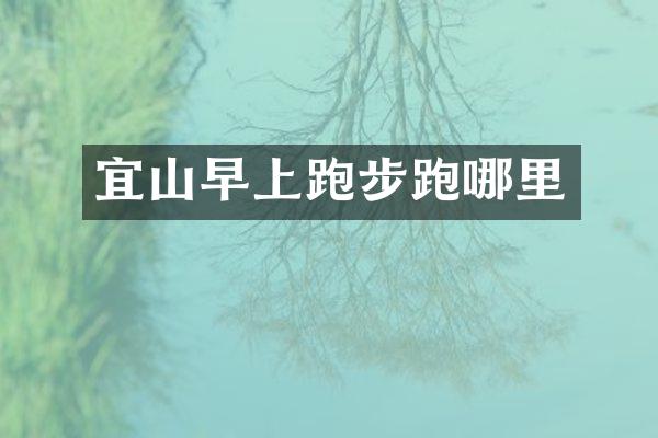 宜山早上跑步跑哪里