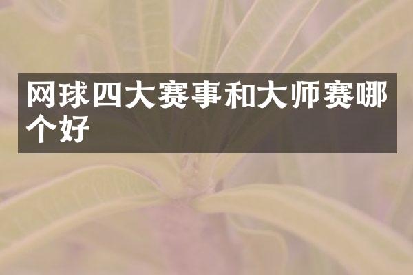 网球四大赛事和大师赛哪个好