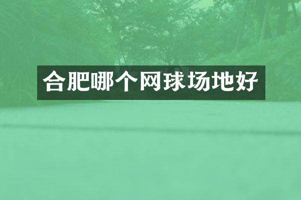 合肥哪个网球场地好