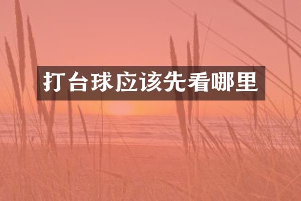 打台球应该先看哪里