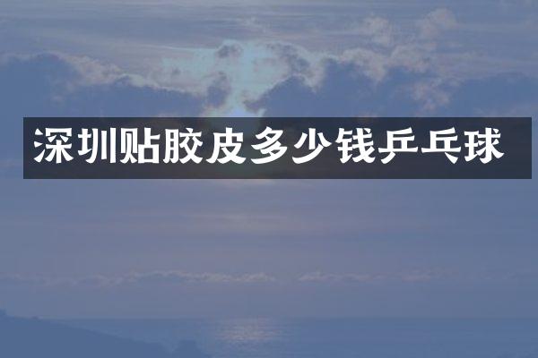 深圳贴胶皮多少钱乒乓球