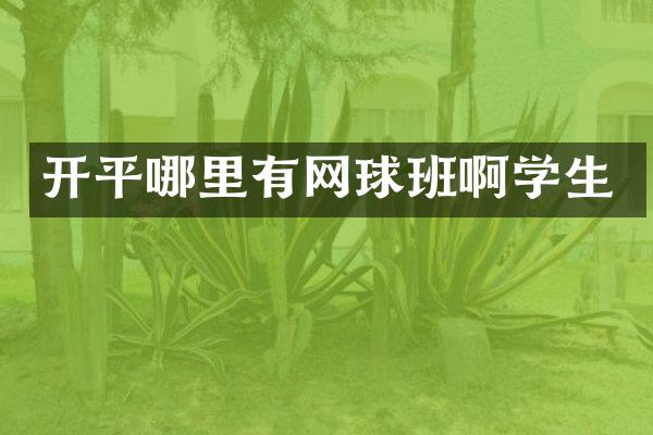 开平哪里有网球班啊学生