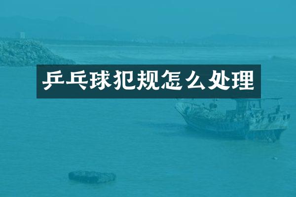 乒乓球犯规怎么处理