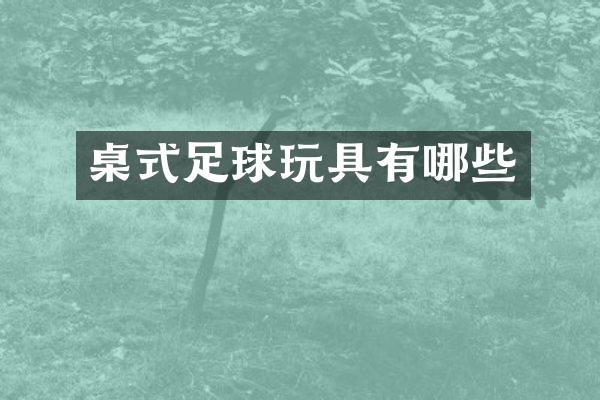 桌式足球玩具有哪些