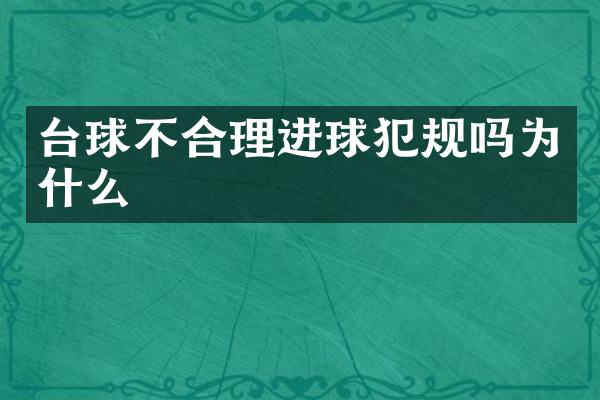 台球不合理进球犯规吗为什么