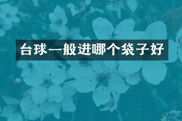 台球一般进哪个袋子好