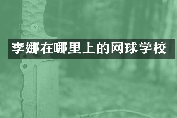 李娜在哪里上的网球学校