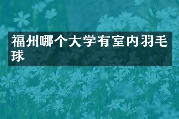 福州哪个大学有室内羽毛球