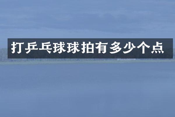 打乒乓球球拍有多少个点