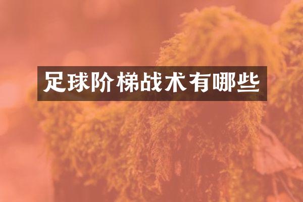 足球阶梯战术有哪些
