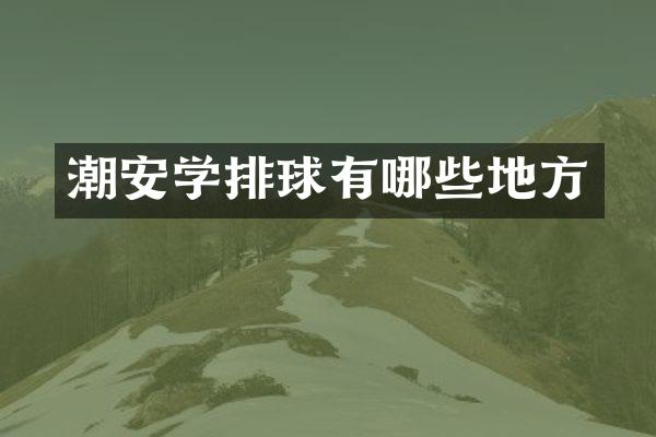 潮安学排球有哪些地方