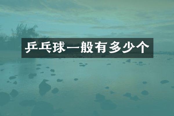 乒乓球一般有多少个