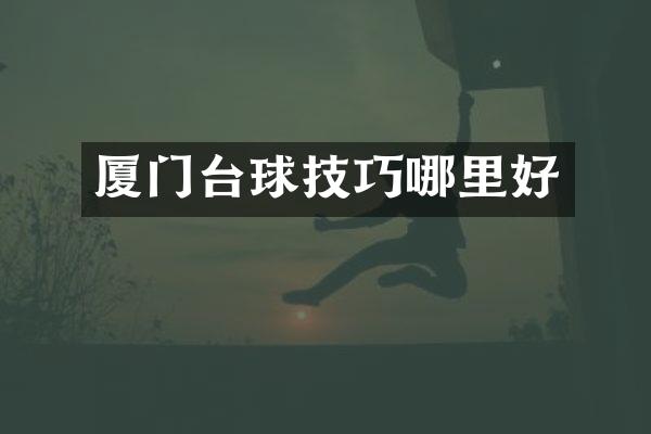 厦门台球技巧哪里好