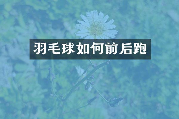 羽毛球如何前后跑