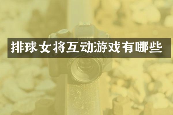排球女将互动游戏有哪些