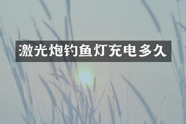 激光炮钓鱼灯充电多久