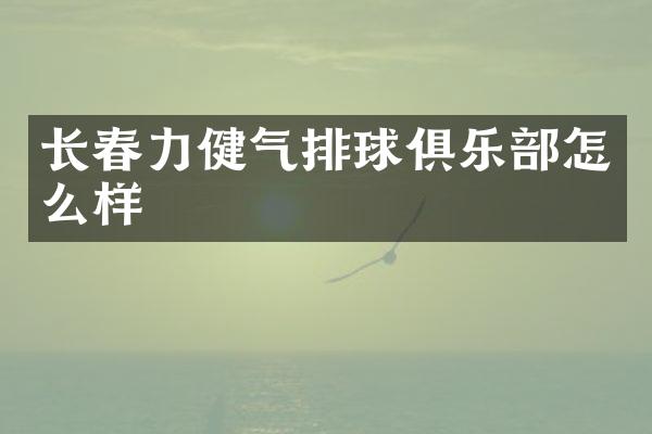 长春力健气排球俱乐部怎么样