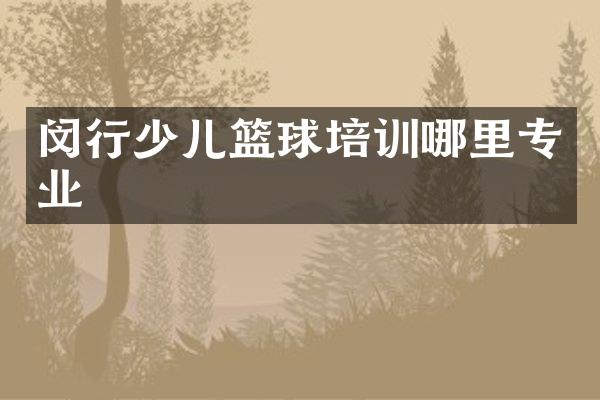 闵行少儿篮球培训哪里专业