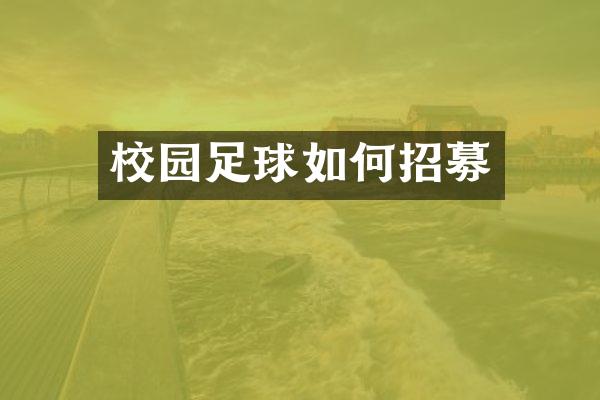 校园足球如何招募