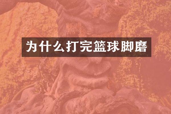 为什么打完篮球脚磨