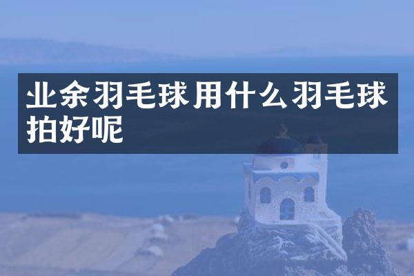 业余羽毛球用什么羽毛球拍好呢