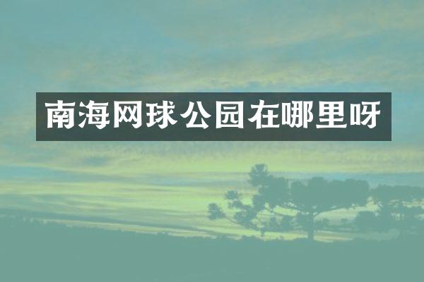 南海网球公园在哪里呀