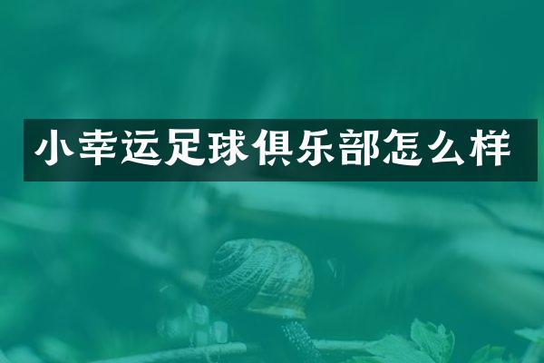 小幸运足球俱乐部怎么样