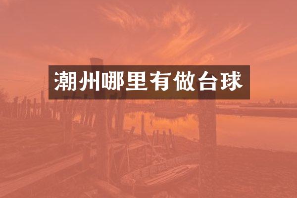 潮州哪里有做台球