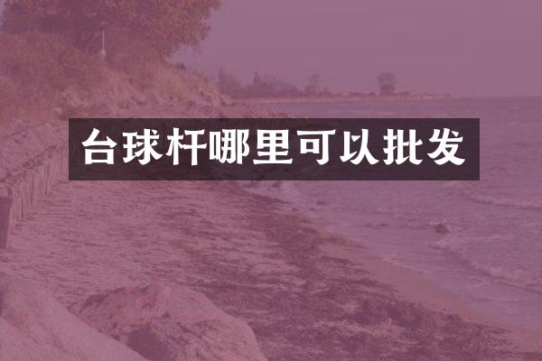 台球杆哪里可以批发