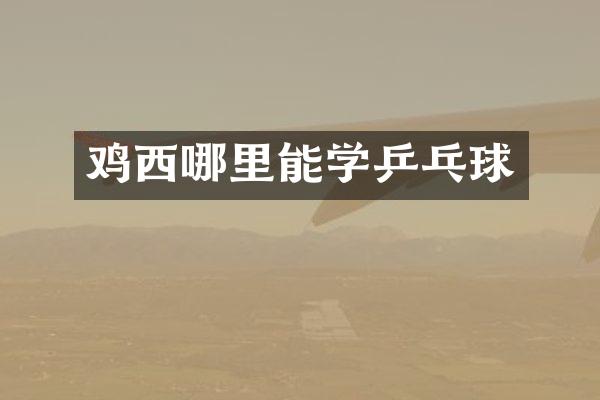 鸡西哪里能学乒乓球
