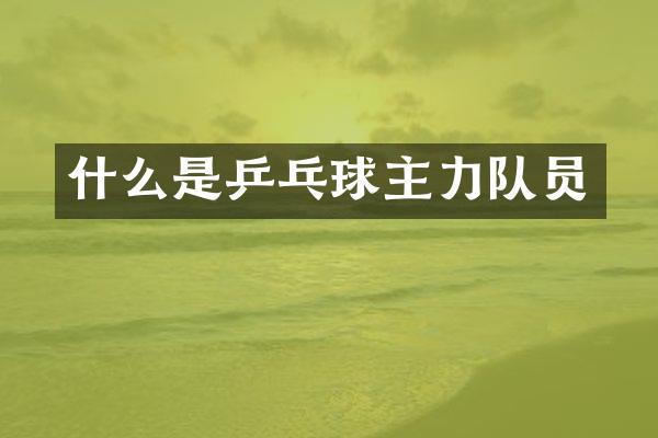 什么是乒乓球主力队员